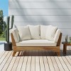65'' Convertible Patio Sofa Daybed with Acacia Wood Frame,Outdoor Lounge Chair with Water Resistant Cushions–Maison Boucle - 2 of 4