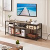 VECELO TV Stand with Power Outlets, Industrial Entertainment Center with 3-Tier Open Storage Shelves, 63 Inch - 2 of 4