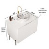 NicBex 30" Bathroom Vanity with Top Ceramic Vessel Sink,Chic Striped Bathroom Cabinet with 2 Doors,No Faucet/Mirror Included - 3 of 4