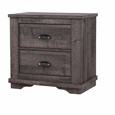 NicBex Nightstand with Drawers,Modern Side Table with Pulls and Wood Frame,Bedside Table for Bedroom,Living Room