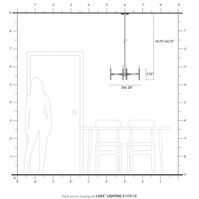 Copenhagen Satin Brass 4-Light Industrial Chandelier