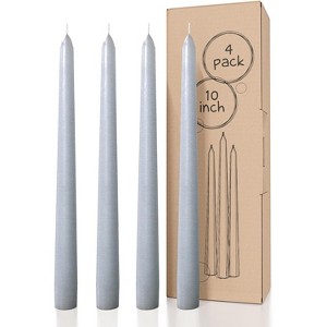 10 inch Taper Candles Set of 4 - Dripless Taper Candles and Unscented Candlesticks - Perfect as Dinner Candles and Household Candles - 1 of 4