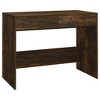 vidaXL Desk Smoked Oak 39.8 in.x19.7 in.x30.1 in. Engineered Wood - 2 of 4