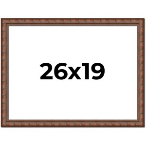 PosterPalooza | 26x19 Modern Bamboo Picture Frame, UV Acrylic, 5 Finishes - 1 of 4