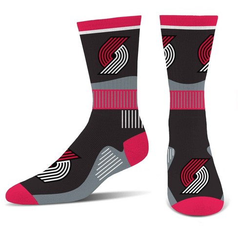 Nba Portland Trail Blazers Large Crew Socks : Target