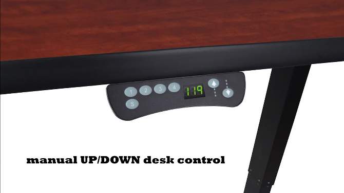 72" X 24" Esteem Height Adjustable Power Desk - Regency, 2 of 7, play video