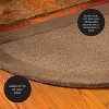 Plow & Hearth - Madrid Banded Half-Round Hearth Fireproof Rug, 2' x 4' - 3 of 4