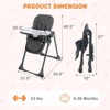 Infans Convertible High Chair for Babies & Toddlers, Height Adjustable w/Recline & Footrest, Removable Double Tray, Portable with Wheels, Dark Gray - 2 of 4