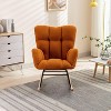 CAVINAS Comfy Rocking Chair, Modern Accent Chair Teddy Fabric Sofa Chair for Bedroom, Living Room - 2 of 4