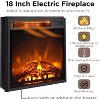TV Stand with Fireplace for 65+ Inch TV, Farmhouse Entertainment Center with 18" Fireplace & Sliding Door, Wood TV Consoles for Living Room - 4 of 4
