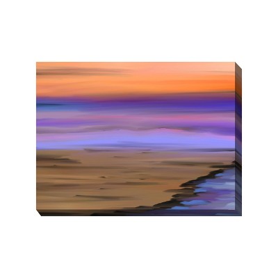 Cottage Garden West of The Wind HIGH Plains Sunset 40 x 30 Inch Waterproof Gallery Wrapped Canvas, Outdoor Garden, Yard, Patio All Weather Hanging