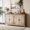 GDFStudio Andre Farmhouse Fir Wood 60.00'' Storage Console Cabinet with 4 Doors - 2 of 4