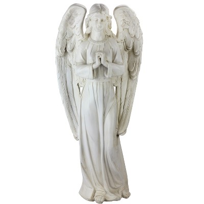 Northlight 27" Standing Praying Angel Religious Outdoor Patio Garden Statue - Ivory