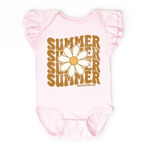 The Juniper Shop SmileyWorld Summer Wave Stacked Flutter Sleeve Bodysuit - 1 of 4