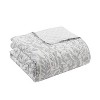 VCNY Tufted Boho Abstract Floral Reversible Quilt Set Gray - image 3 of 4