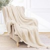 PAVILIA Fluffy Throw Blanket with Pompom, Lightweight Soft Plush Cozy Warm Pom Pom Fringe for Couch Sofa Bed - 2 of 4