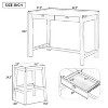 5-Piece Dining Set for 4, Counter Height Modern Kitchen Table with Storage Drawers & 4 Upholstered Chairs for Small Space or Dining Room - 4 of 4