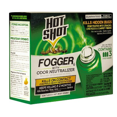 Hot Shot Fogger with Odor Neutralizer - 2oz/3ct