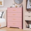 4 Drawer Dressers for Bedroom, Wood Chest of Drawers with Gold Handles for Closet, Storage Organizer Cabinet for Living Room, Hallway, Entryway - 2 of 4