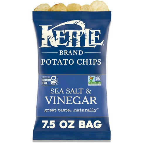  Kettle Brand Potato Chips, Sea Salt Kettle Chips, 5 Oz