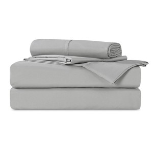 Dreamguard 4pc King 1200 Thread Count Hypoallergenic Moisture-Wicking Sheet Set Silver - 1 of 4