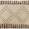 18"x18" Diamond Design Woven Square Pillow Cover Ivory - Saro Lifestyle: Bohemian Style, Zipper Closure - image 3 of 4