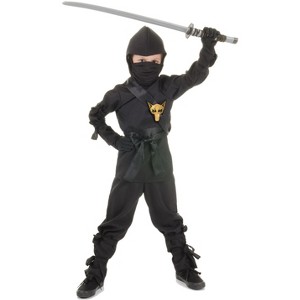 Underwraps Costumes Secret Ninja Child Costume (Black) - 1 of 1