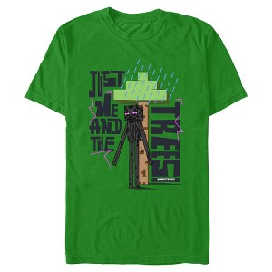 Mens Minecraft Enderman And The Trees T Shirt - 1 of 3