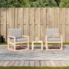 vidaXL Patio Furniture Set - Solid Douglas Wood Garden Lounge - 3 Piece Comfortable Seating slatted Outdoor Chair and Table Set - Brown Natural - 2 of 4