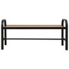 vidaXL Patio Bench, 49" Steel and WPC Brown and Black - 3 of 4