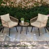 Aoodor Outdoor Chair Cushions Set Water Resistant Outdoor Deep Seat Cushions with Handle and Adjustable Straps - 2 of 4