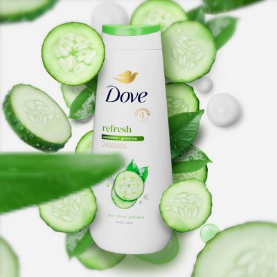 Dove Refresh Body Wash Cucumber & Green Tea 24hr Lotion-Soft Skin - 20 fl  oz: Paraben-Free, Sulfate-Free, Vegan, Normal and Dry Skin : Target