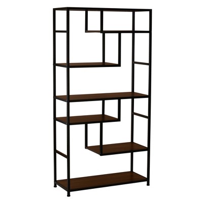 Household Essentials Jamestown Tall 6 Shelf Open Storage Bookshelf