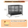 Heavy Duty Metal Dog Crate, 37 ”/42.5 ” /48 ” Dog Cage with Wheels Folding Indoor Dog Crate Perfect for Small Medium and Large Pets - 3 of 4
