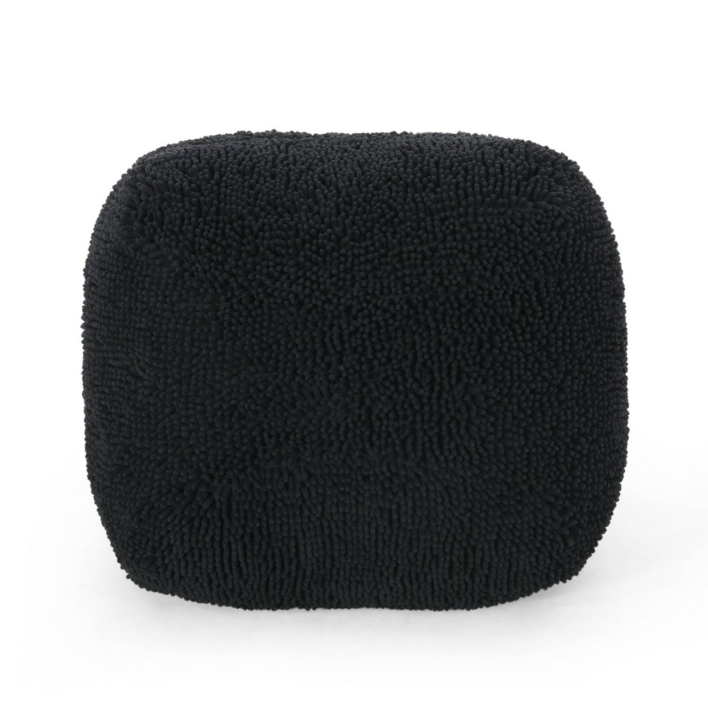 Photos - Pouffe / Bench Moloney Modern Microfiber Chenille Round Pouf Charcoal - Christopher Knigh