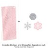 Big Dot of Happiness Pink Winter Wonderland - Paper Straw Decor - Holiday Snowflake Birthday Party or Baby Shower Striped Decorative Straws -Set of 24 - 3 of 4
