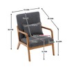 Modern Accent Chair, Solid Wood Padding Lounge Armchairs With One pillow for Living Room - 4 of 4