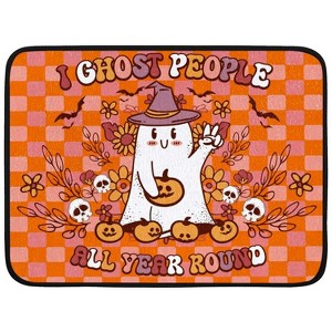 LunaLulinlk Cute Ghost Absorbent Dish Drying Mats for Kitchen Counter 18x16in Kitchen Decor - 1 of 4