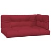 vidaXL Pallet Cushions 3 pcs Wine Red Fabric - 2 of 4
