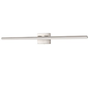 DORESshop 36-Watt 1-Light Dimmable Nickel Integrated LED Vanity Light, 48 in. Bathroom Wall Sconce Adjustable Light Bar - 1 of 4