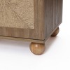 LuxenHome Natural Oak Finish Engineered Wood TV Console, Pine Round Ball Legs, Functional Storage Brown - 3 of 4