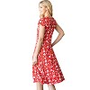 Women's Solid And Print V-neck Skater Dress - 3 of 3