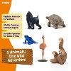 TEMI 5-Piece Exotic Animal Figurines Set, Realistic Wildlife Toys for Ages 5+ - 2 of 4