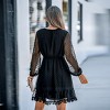 Women's Sheer Dotted Mesh Lace Mini Dress - Cupshe - 4 of 4