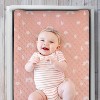 The Peanutshell Changing Pad Cover for Baby Girls, Rainbow Floral Plush Minky, Pink - 4 of 4