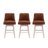 WestinTrends 26" Upholstered Swivel Counter Height Bar Stools (Set of 3) - 3 of 3