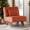 GlasFlength Accent Chairs Leisure and Reading Lounge Armless chair, Suitable for Living Room, Bedroom, Office, Orange, 28.7"*34.3"*31.9" - 4 of 4