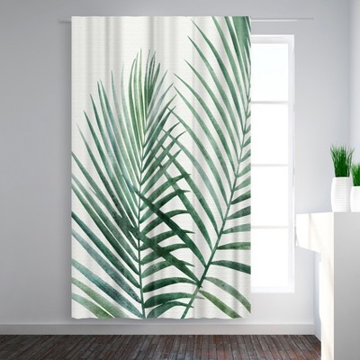 Americanflat Emerald Palms by Modern Tropical Blackout Rod Pocket Single Curtain Panel 50x84