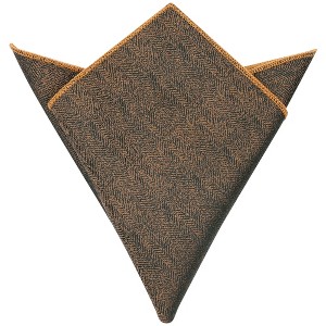 INSPIRE CHIC Men's Solid Color Herringbone Textured Pocket Square - 1 of 4