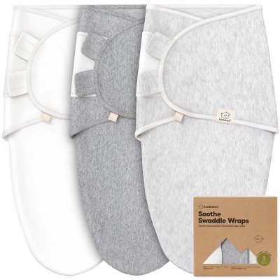 KeaBabies 3pk Organic Baby Swaddle Sleep Sacks, Newborn Baby Swaddles Wrap 0-3 Months, Ergonomic Wearable Swaddle Blanket